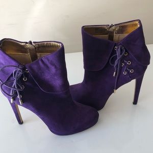 Thalia Purple Booties